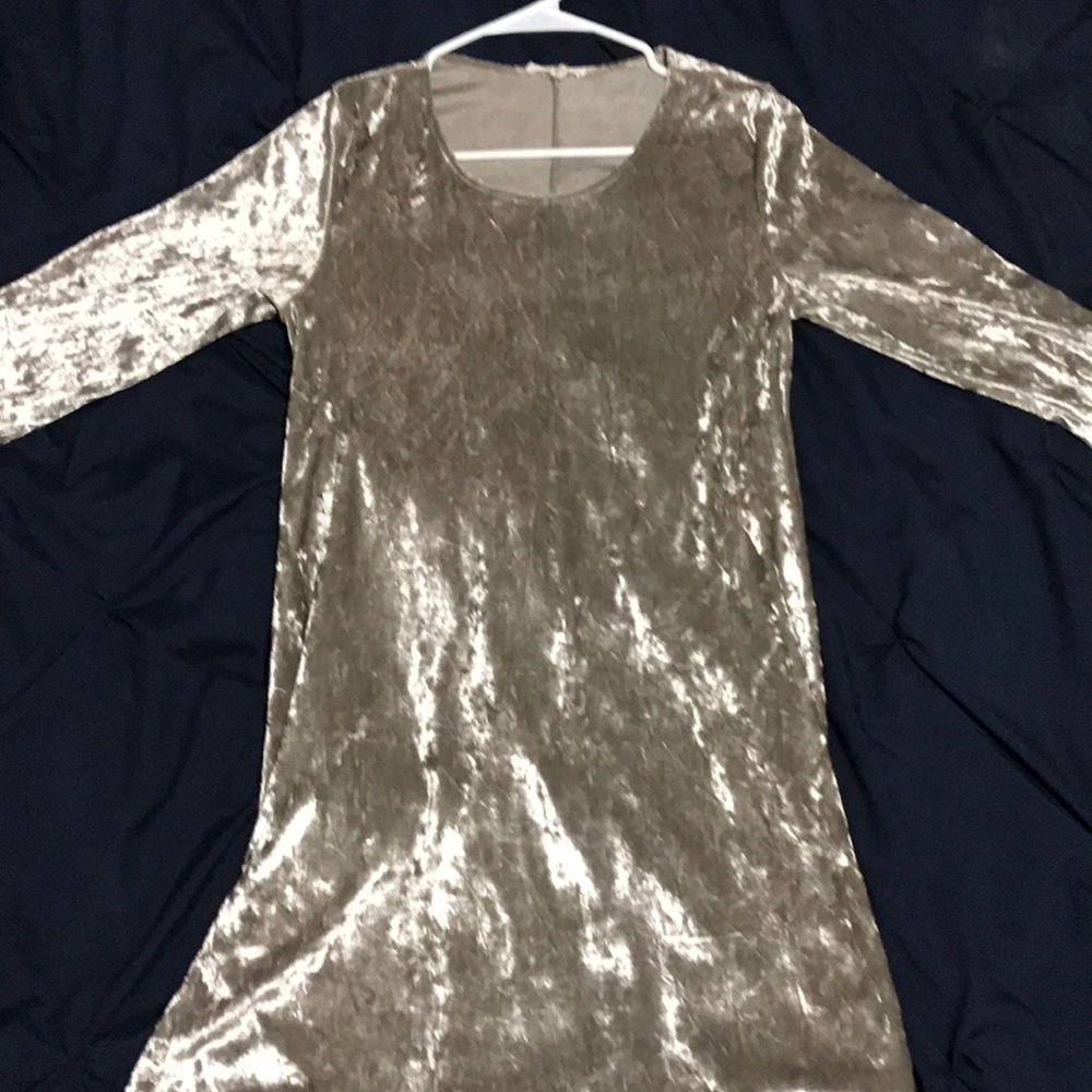 ❣️REDUCED ❣️Velvet Silver Dress. Size Medium